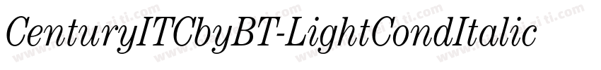 CenturyITCbyBT-LightCondItalic字体转换