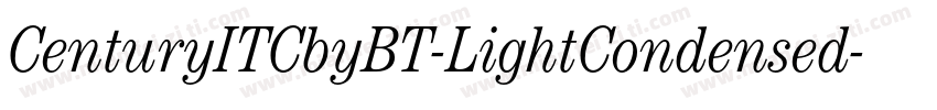 CenturyITCbyBT-LightCondensed字体转换