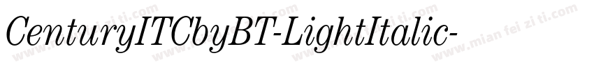 CenturyITCbyBT-LightItalic字体转换