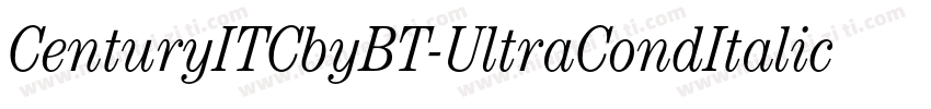 CenturyITCbyBT-UltraCondItalic字体转换