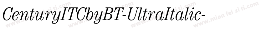 CenturyITCbyBT-UltraItalic字体转换