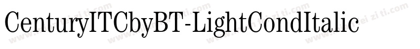 CenturyITCbyBT-LightCondItalic字体转换