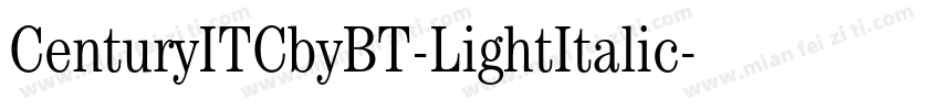 CenturyITCbyBT-LightItalic字体转换