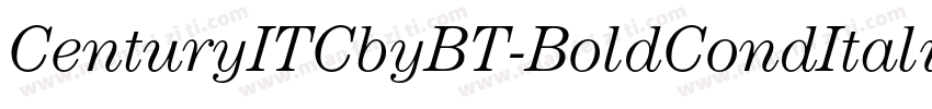 CenturyITCbyBT-BoldCondItalic字体转换