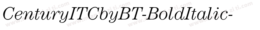 CenturyITCbyBT-BoldItalic字体转换