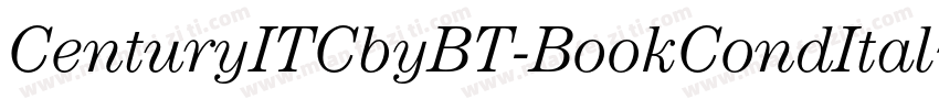 CenturyITCbyBT-BookCondItalic字体转换