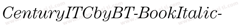 CenturyITCbyBT-BookItalic字体转换