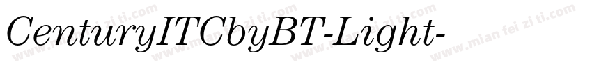 CenturyITCbyBT-Light字体转换