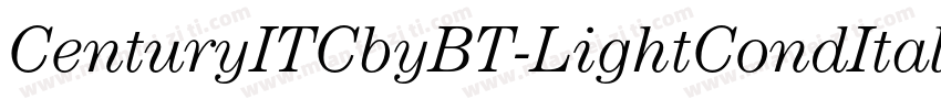 CenturyITCbyBT-LightCondItalic字体转换