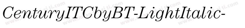 CenturyITCbyBT-LightItalic字体转换
