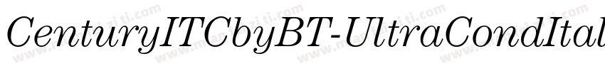 CenturyITCbyBT-UltraCondItalic字体转换