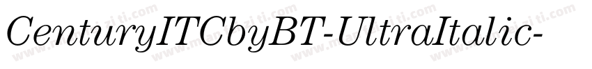 CenturyITCbyBT-UltraItalic字体转换