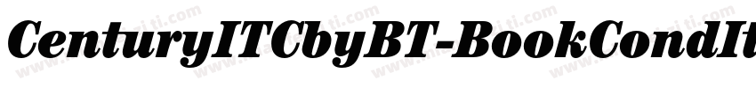 CenturyITCbyBT-BookCondItalic字体转换