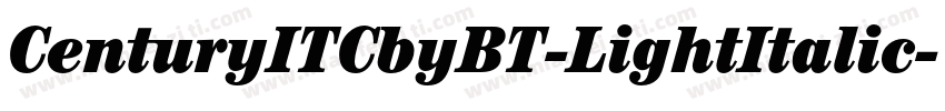 CenturyITCbyBT-LightItalic字体转换