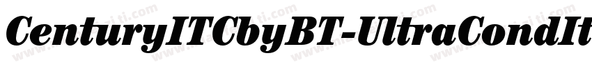 CenturyITCbyBT-UltraCondItalic字体转换