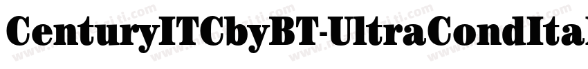 CenturyITCbyBT-UltraCondItalic字体转换