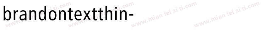 brandontextthin字体转换