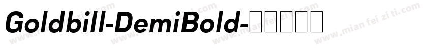 Goldbill-DemiBold字体转换