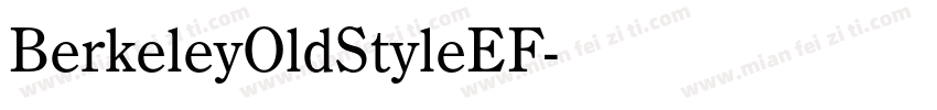 BerkeleyOldStyleEF字体转换