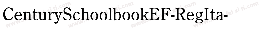 CenturySchoolbookEF-RegIta字体转换