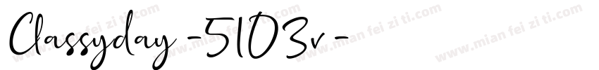 Classyday-51O3v字体转换