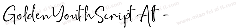 GoldenYouthScriptAlt字体转换