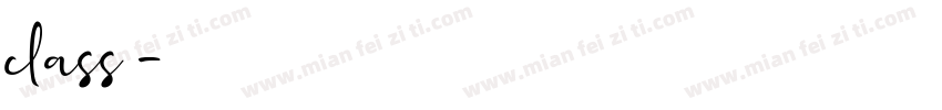 class字体转换