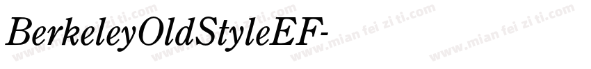 BerkeleyOldStyleEF字体转换