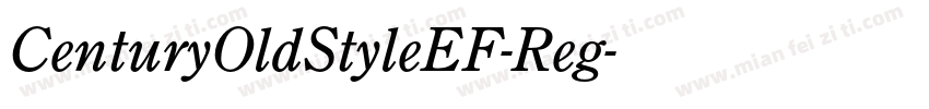 CenturyOldStyleEF-Reg字体转换