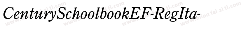 CenturySchoolbookEF-RegIta字体转换