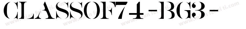 ClassOf74-BG3字体转换