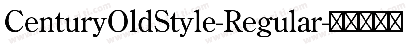 CenturyOldStyle-Regular字体转换