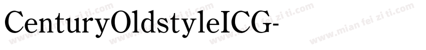 CenturyOldstyleICG字体转换