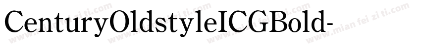 CenturyOldstyleICGBold字体转换