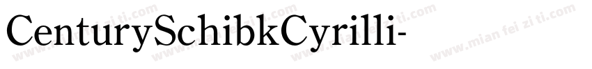 CenturySchibkCyrilli字体转换