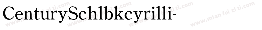 CenturySchlbkcyrilli字体转换