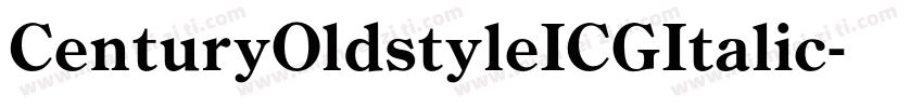 CenturyOldstyleICGItalic字体转换