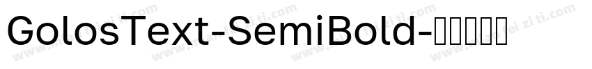 GolosText-SemiBold字体转换