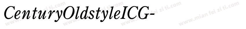 CenturyOldstyleICG字体转换