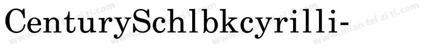CenturySchlbkcyrilli字体转换