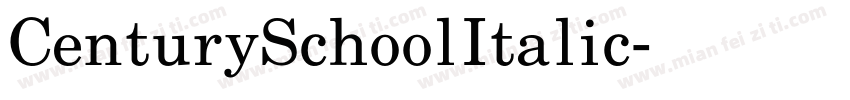 CenturySchoolItalic字体转换