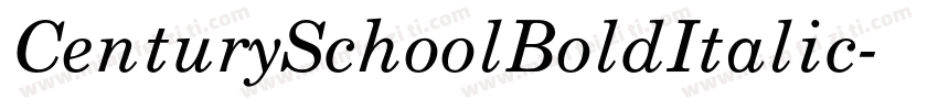 CenturySchoolBoldItalic字体转换