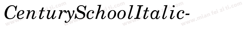 CenturySchoolItalic字体转换