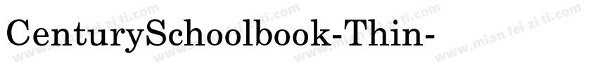 CenturySchoolbook-Thin字体转换