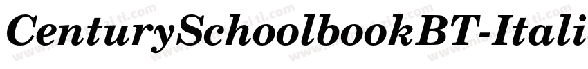 CenturySchoolbookBT-Italic字体转换