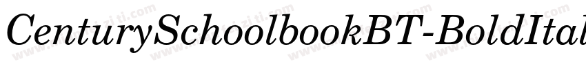 CenturySchoolbookBT-BoldItalic字体转换