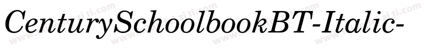 CenturySchoolbookBT-Italic字体转换
