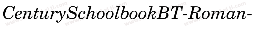 CenturySchoolbookBT-Roman字体转换