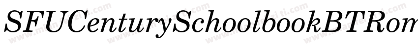 SFUCenturySchoolbookBTRoman字体转换