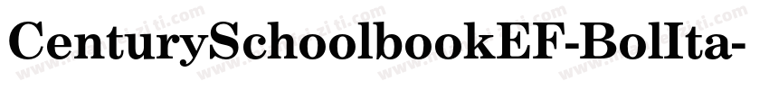 CenturySchoolbookEF-BolIta字体转换